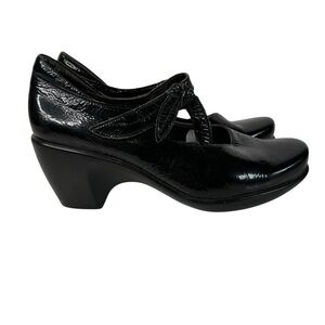 Naot Classic Pleasure Mary Jane Black Leather Comfort Work Shoes EU 38